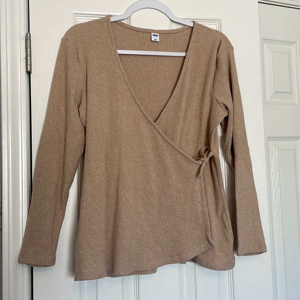 Old Navy Soft Long Sleeve Faux Wrap Top
